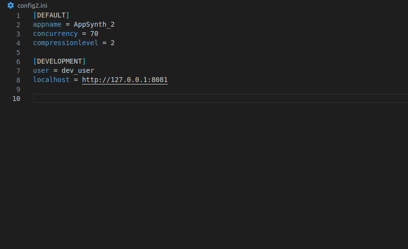 Python config.ini file